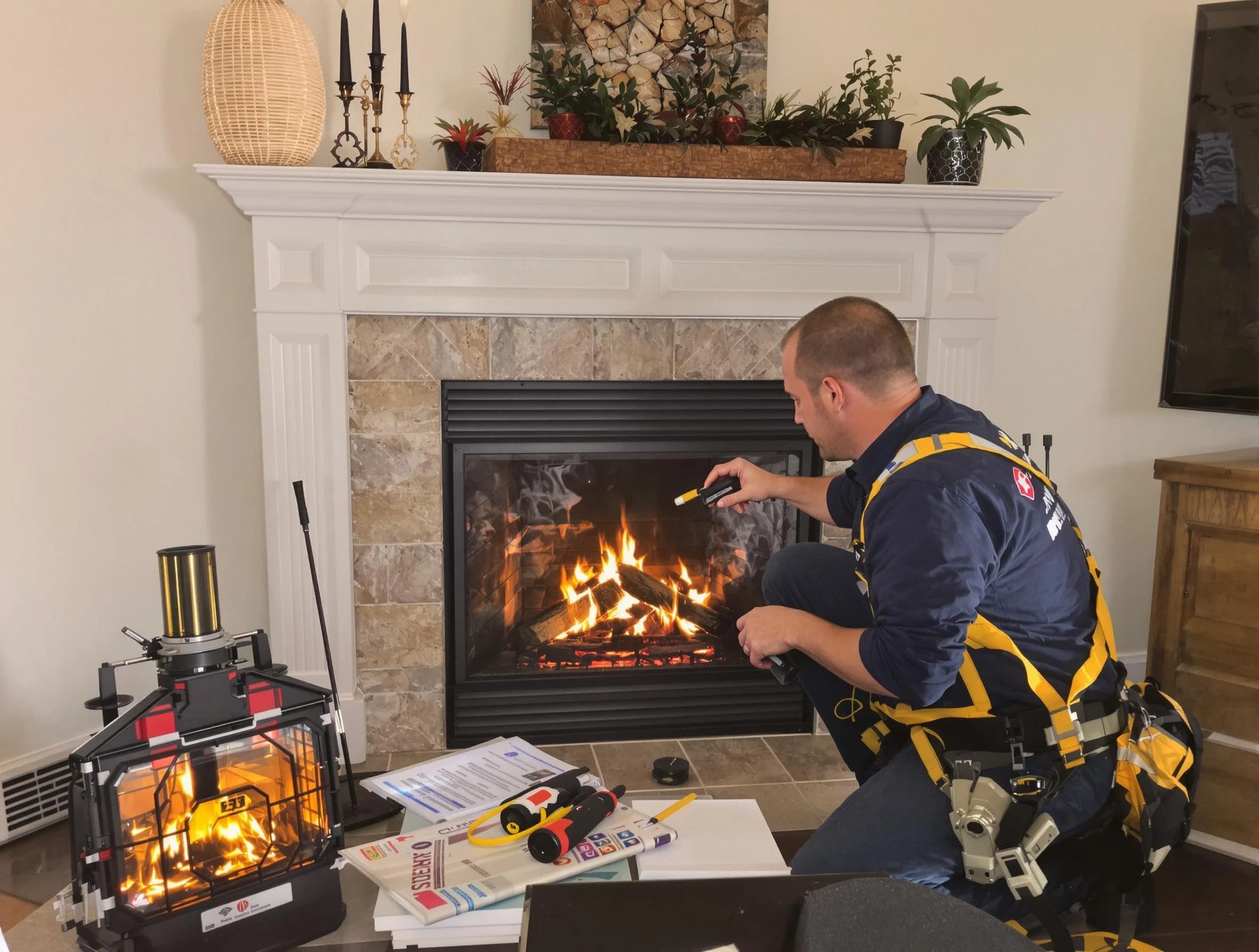 Safety-focused fireplace inspection by Riverton Chimney Sweep in Riverton, UT