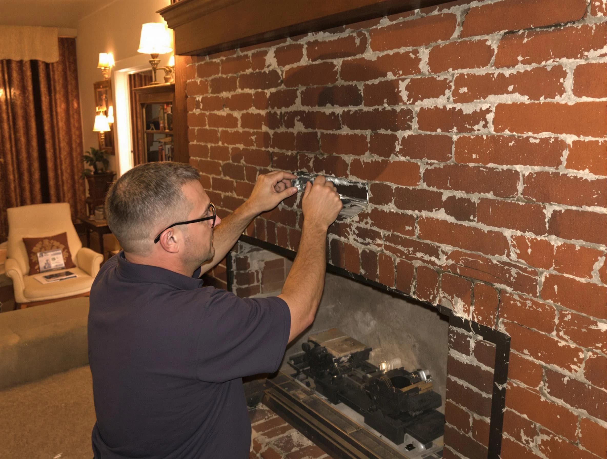 Riverton Chimney Sweep expert fixing a fireplace in Riverton, UT